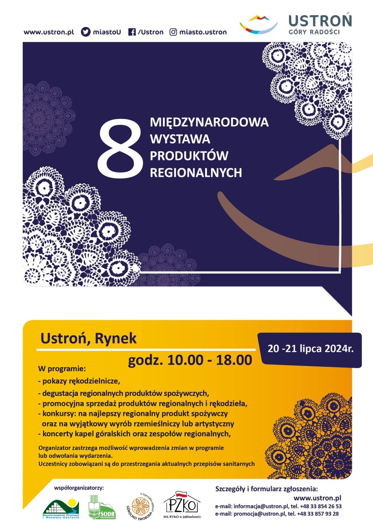 Plakat z informacjami o wydarzeniu, informacje w tekście.