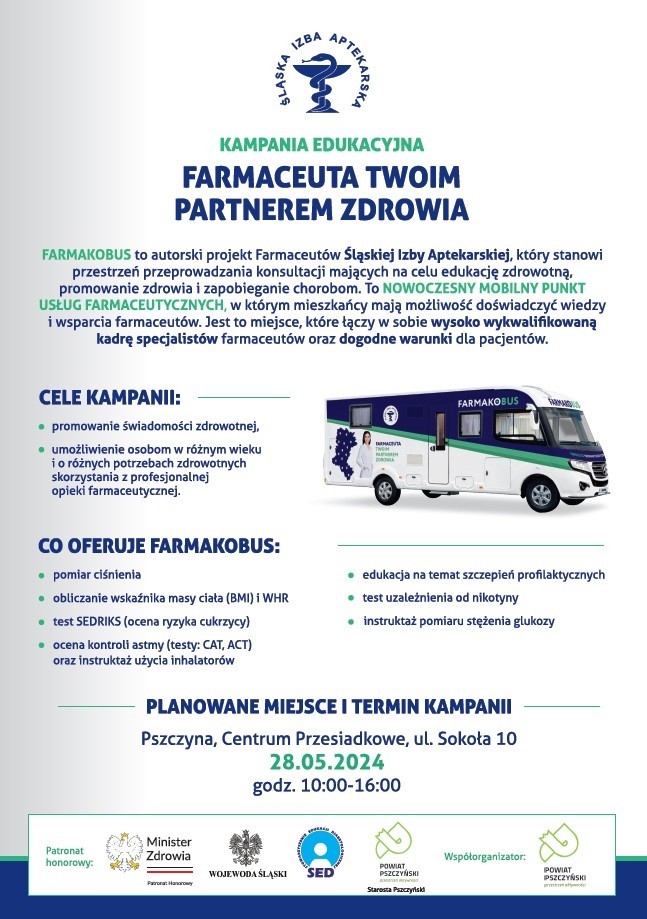 Plakat informujący o akcji, wiadomości w tekście.