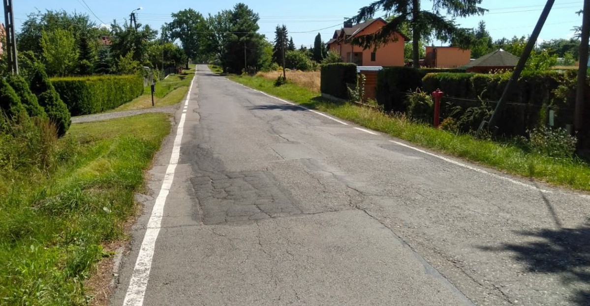 Nawierzchnia ulicy Brzozowej w Wiśle Wielkiej
