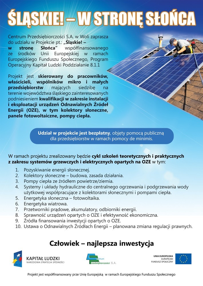 Śląskie w stronę słońca - ulotka 1
