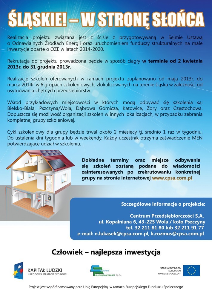 Śląskie w stronę słońca - ulotka 2