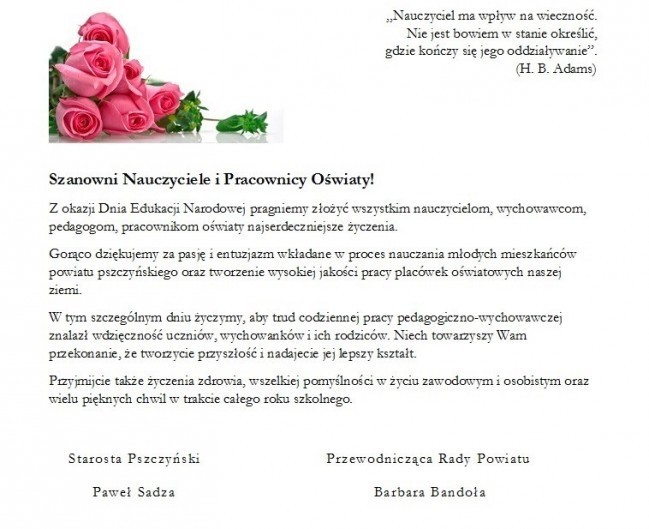 Życzenia DEN